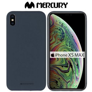CUSTODIA per APPLE IPHONE XS MAX (6.5") IN GEL TPU SILICONE COLORE BLU SCURO ALTA QUALITA' MERCURY SOFT BLISTER