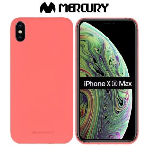 CUSTODIA per APPLE IPHONE XS MAX (6.5") IN GEL TPU SILICONE COLORE ROSA ALTA QUALITA' MERCURY SOFT BLISTER