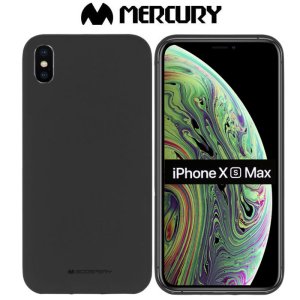 CUSTODIA per APPLE IPHONE XS MAX (6.5") IN GEL TPU SILICONE COLORE NERO ALTA QUALITA' MERCURY SOFT BLISTER