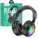 CUFFIA BLUETOOTH 5.3 HOCO W48 - CON LUCI LED MULTICOLORE, MICROFONO E SLOT SCHEDE TF E AUX COLORE NERO CUFFIA BLUETOOTH 5.3 HOCO W48 - CON LUCI LED MULTICOLORE, MICROFONO E SLOT SCHEDE TF E AUX COLORE NERO