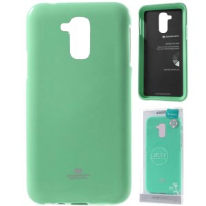 CUSTODIA per HUAWEI GT3, HONOR 5C, HONOR 7 LITE IN GEL TPU SILICONE VERDE ACQUA LUCIDO CON GLITTER ALTA QUALITA' MERCURY BLISTER