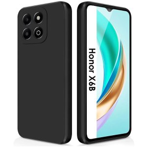 CUSTODIA per HONOR X6B IN GEL TPU SILICONE SLIM COLORE NERO SATINATO