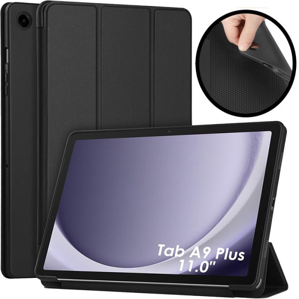 CUSTODIA per SAMSUNG GALAXY TAB A9 PLUS (11") - FLIP ORIZZONTALE SIMILPELLE CON STAND COLORE NERO CUSTODIA per SAMSUNG GALAXY TAB A9 PLUS (11") - FLIP ORIZZONTALE SIMILPELLE CON STAND COLORE NERO