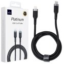 CAVO IN TESSUTO LIGHTNING / TYPE-C PD 30W (NO MFI) CON SUPPORTO FAST CHARGING - LUNGHEZZA 2 MT COLORE NERO WI-C013 WIWU