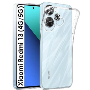 CUSTODIA per XIAOMI REDMI 13 (4G/5G) TRASPARENTE IN GEL TPU SILICONE 1,8mm