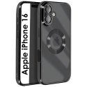 CUSTODIA per APPLE IPHONE 16 (6.1") TRASPARENTE IN TPU A 360° (COMPRESE FOTOCAMERE) CON DETTAGLI CROMATI NERI CUSTODIA per APPLE IPHONE 16 (6.1") TRASPARENTE IN TPU A 360° (COMPRESE FOTOCAMERE) CON DETTAGLI CROMATI NERI