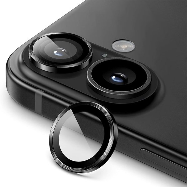 LENTI PROTETTIVE per OBIETTIVI FOTOCAMERA POSTERIORE APPLE IPHONE 16, IPHONE 16 PLUS IN VETRO TEMPERATO CON CORNICE NERA LENTI PROTETTIVE per OBIETTIVI FOTOCAMERA POSTERIORE APPLE IPHONE 16, IPHONE 16 PLUS IN VETRO TEMPERATO CON CORNICE NERA