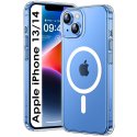 CUSTODIA per APPLE IPHONE 13, IPHONE 14 (6.1") RIGIDA CON CORNICE IN TPU TRASPARENTE COMPATIBILE CON RICARICA MAGSAFE CUSTODIA per APPLE IPHONE 13, IPHONE 14 (6.1") RIGIDA CON CORNICE IN TPU TRASPARENTE COMPATIBILE CON RICARICA MAGSAFE