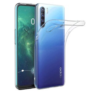 CUSTODIA per OPPO A91, RENO 3 - IN GEL TPU SILICONE TRASPARENTE