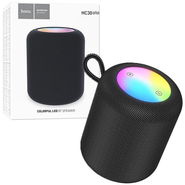 CASSA SPEAKER 5W BLUETOOTH 5.4 HC30 HOCO CON LUCI LED MULTICOLORE, COMANDI TOUCH (VOLUME) E SLOT MICRO SD COLORE NERO CASSA SPEAKER 5W BLUETOOTH 5.4 HC30 HOCO CON LUCI LED MULTICOLORE, COMANDI TOUCH (VOLUME) E SLOT MICRO SD COLORE NERO