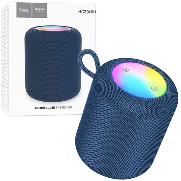 CASSA SPEAKER 5W BLUETOOTH 5.4 HC30 HOCO CON LUCI LED MULTICOLORE, COMANDI TOUCH (CONTROLLO VOLUME) E SLOT MICRO SD COLORE BLU CASSA SPEAKER 5W BLUETOOTH 5.4 HC30 HOCO CON LUCI LED MULTICOLORE, COMANDI TOUCH (CONTROLLO VOLUME) E SLOT MICRO SD COLORE BLU