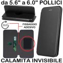 CUSTODIA FLIP ORIZZONTALE UNIVERSALE CON FISSAGGIO ADESIVO, CHIUSURA MAGNETICA INVISIBILE E ROTAZIONE 360° - 159x78mm NERO CUSTODIA FLIP ORIZZONTALE UNIVERSALE CON FISSAGGIO ADESIVO, CHIUSURA MAGNETICA INVISIBILE E ROTAZIONE 360° - 159x78mm NERO
