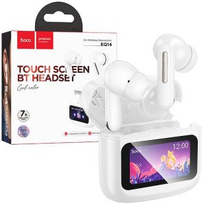 AURICOLARI BLUETOOTH 5.4 CON CASE DI RICARICA CON TOUCHSCREEN COLORE BIANCO EQ14 HOCO