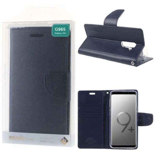 CUSTODIA per SAMSUNG GALAXY S9 PLUS (SM-G965) - FLIP ORIZZONTALE SIMILPELLE CON INTERNO IN TPU E STAND COLORE BLU BRAVO CUSTODIA per SAMSUNG GALAXY S9 PLUS (SM-G965) - FLIP ORIZZONTALE SIMILPELLE CON INTERNO IN TPU E STAND COLORE BLU BRAVO