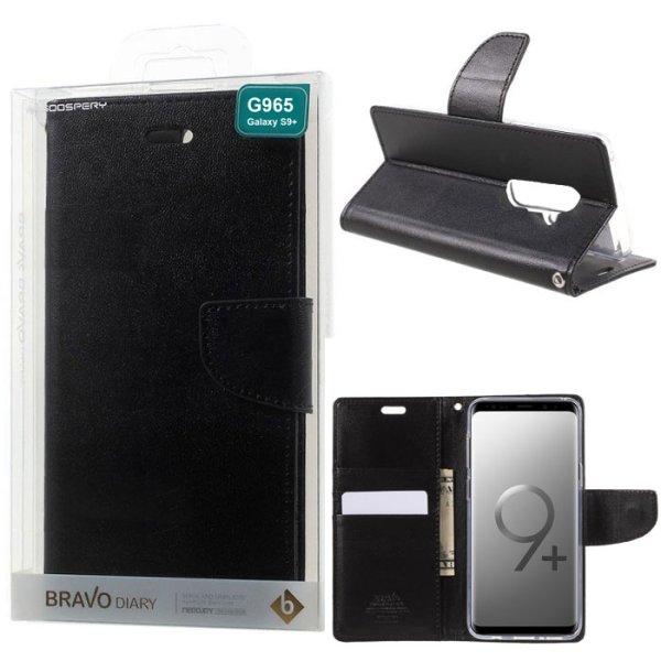 CUSTODIA per SAMSUNG GALAXY S9 PLUS (SM-G965) - FLIP ORIZZONTALE SIMILPELLE CON INTERNO IN TPU E STAND COLORE NERO BRAVO CUSTODIA per SAMSUNG GALAXY S9 PLUS (SM-G965) - FLIP ORIZZONTALE SIMILPELLE CON INTERNO IN TPU E STAND COLORE NERO BRAVO