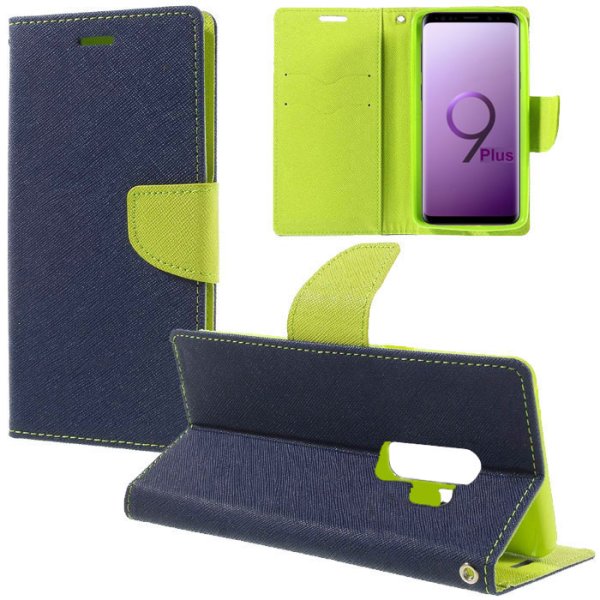 CUSTODIA per SAMSUNG GALAXY S9 PLUS (SM-G965) - FLIP ORIZZONTALE CON STAND, INTERNO IN TPU SILICONE E PORTA CARTE COLORE BLU CUSTODIA per SAMSUNG GALAXY S9 PLUS (SM-G965) - FLIP ORIZZONTALE CON STAND, INTERNO IN TPU SILICONE E PORTA CARTE COLORE BLU