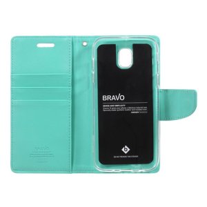 CUSTODIA per SAMSUNG SM-J530 GALAXY J5 (2017) - FLIP ORIZZONTALE SIMILPELLE CON INTERNO IN TPU E STAND VERDE ACQUA BRAVO MERCURY