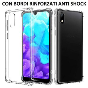 CUSTODIA per HUAWEI Y5 2019, HONOR 8S IN GEL TPU SILICONE TRASPARENTE SLIM 0,5mm CON BORDI RINFORZATI ANTI SHOCK