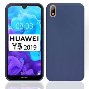 CUSTODIA per HUAWEI Y5 2019, HONOR 8S IN GEL TPU SILICONE SLIM COLORE BLU SATINATO