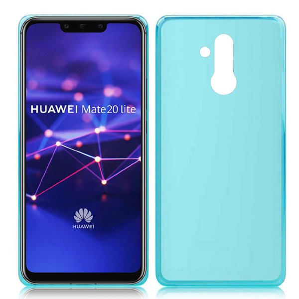 CUSTODIA per HUAWEI MATE 20 LITE IN GEL TPU SILICONE COLORE AZZURRO TRASPARENTE CUSTODIA per HUAWEI MATE 20 LITE IN GEL TPU SILICONE COLORE AZZURRO TRASPARENTE