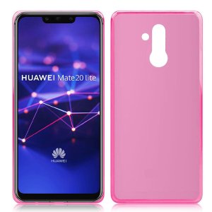 CUSTODIA per HUAWEI MATE 20 LITE IN GEL TPU SILICONE COLORE ROSA TRASPARENTE