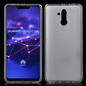 CUSTODIA per HUAWEI MATE 20 LITE IN GEL TPU SILICONE COLORE BIANCO TRASPARENTE