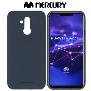 CUSTODIA per HUAWEI MATE 20 LITE IN GEL TPU SILICONE COLORE BLU SCURO MERCURY SOFT