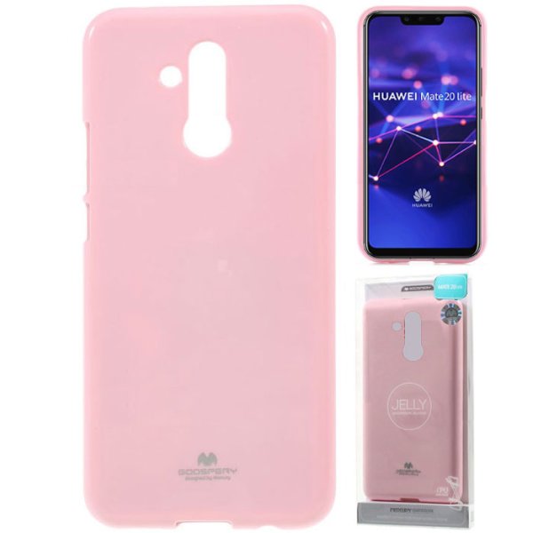 CUSTODIA per HUAWEI MATE 20 LITE IN GEL TPU SILICONE COLORE ROSA LUCIDO CON GLITTER MERCURY CUSTODIA per HUAWEI MATE 20 LITE IN GEL TPU SILICONE COLORE ROSA LUCIDO CON GLITTER MERCURY