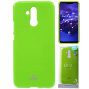 CUSTODIA per HUAWEI MATE 20 LITE IN GEL TPU SILICONE COLORE VERDE LUCIDO CON GLITTER MERCURY