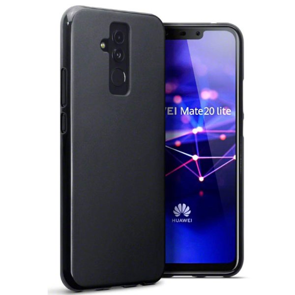 CUSTODIA per HUAWEI MATE 20 LITE IN GEL TPU SILICONE COLORE NERO CUSTODIA per HUAWEI MATE 20 LITE IN GEL TPU SILICONE COLORE NERO
