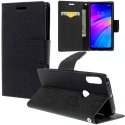 CUSTODIA per XIAOMI REDMI 7, REDMI Y3 - FLIP ORIZZONTALE CON INTERNO IN TPU SILICONE, STAND E CHIUSURA MAGNETICA COLORE NERO CUSTODIA per XIAOMI REDMI 7, REDMI Y3 - FLIP ORIZZONTALE CON INTERNO IN TPU SILICONE, STAND E CHIUSURA MAGNETICA COLORE NERO