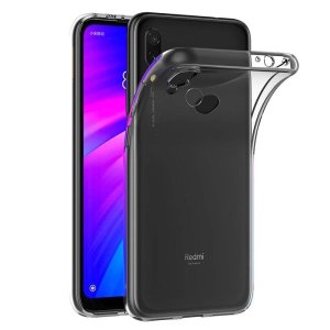 CUSTODIA per XIAOMI REDMI 7, REDMI Y3 IN GEL TPU SILICONE TRASPARENTE