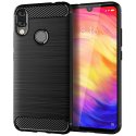 CUSTODIA per XIAOMI REDMI 7, REDMI Y3 IN GEL TPU SILICONE EFFETTO METALLICO CON INSERTI IN FANTASIA CARBONIO COLORE NERO CUSTODIA per XIAOMI REDMI 7, REDMI Y3 IN GEL TPU SILICONE EFFETTO METALLICO CON INSERTI IN FANTASIA CARBONIO COLORE NERO
