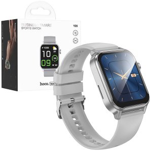 SMARTWATCH BLUETOOTH 5.0 HOCO Y26 CON DISPLAY TFT 1.81", FUNZIONE CHIAMATE E MISURAZIONE FREQUENZA CARDIACA COLORE GRIGIO