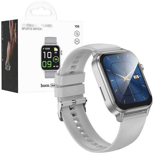 SMARTWATCH BLUETOOTH 5.0 HOCO Y26 CON DISPLAY TFT 1.81", FUNZIONE CHIAMATE E MISURAZIONE FREQUENZA CARDIACA COLORE GRIGIO SMARTWATCH BLUETOOTH 5.0 HOCO Y26 CON DISPLAY TFT 1.81", FUNZIONE CHIAMATE E MISURAZIONE FREQUENZA CARDIACA COLORE GRIGIO
