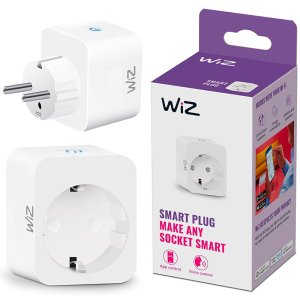 PRESA INTELLIGENTE 10A WIZ CON CONTROLLO VOCALE E APP COMPATIBILE CON ALEXA E GOOGLE HOME COLORE BIANCO