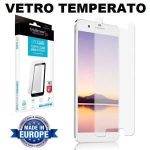 PELLICOLA PROTEGGI DISPLAY UNIVERSALE VETRO TEMPERATO 0,33mm FINO A 4.5" CON TASTO HOME - 123mm X 59mm 9H 0,33mm MYSCREEN LITE