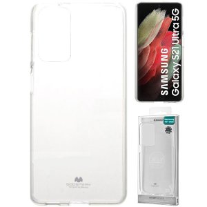 CUSTODIA per SAMSUNG GALAXY S21 ULTRA 5G (SM-G998B) IN GEL TPU TRASPARENTE ALTA QUALITA' MERCURY BLISTER