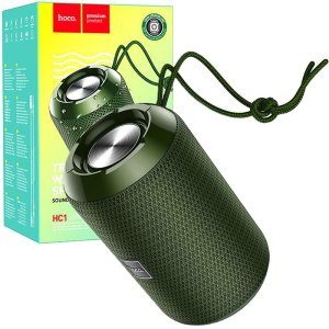 CASSA SPEAKER 5W BLUETOOTH 5.0 HC1 HOCO IPX5 CON MICROFONO HD, RADIO FM, SLOT MICRO SD, ENTRATA USB E JACK 3,5mm VERDE