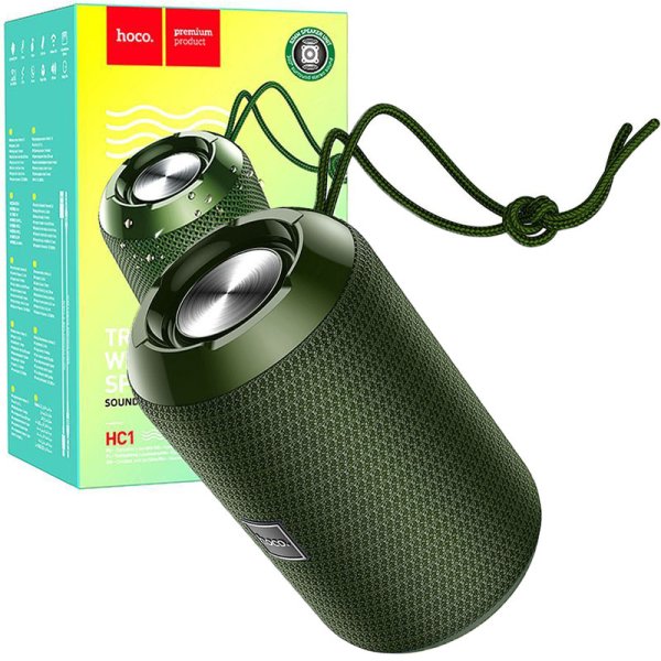 CASSA SPEAKER 5W BLUETOOTH 5.0 HC1 HOCO IPX5 CON MICROFONO HD, RADIO FM, SLOT MICRO SD, ENTRATA USB E JACK 3,5mm VERDE CASSA SPEAKER 5W BLUETOOTH 5.0 HC1 HOCO IPX5 CON MICROFONO HD, RADIO FM, SLOT MICRO SD, ENTRATA USB E JACK 3,5mm VERDE