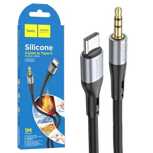 CAVO AUDIO STEREO DA TYPE-C MASCHIO A JACK 3,5mm MASCHIO LUNGHEZZA 1 MT COLORE NERO UPA22 HOCO