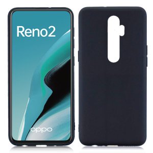 CUSTODIA per OPPO RENO 2 (6.55") - IN GEL TPU SILICONE SLIM COLORE NERO SATINATO