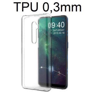 CUSTODIA per OPPO RENO 2 (6.55") IN GEL TPU SILICONE ULTRA SLIM 0,3mm TRASPARENTE
