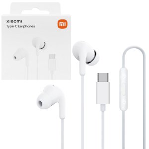 AURICOLARE STEREO ORIGINALE XIAOMI con CONNETTORE TYPE-C - GOMMINI E TASTO DI RISPOSTA BHR8391GL COLORE BIANCO