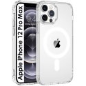 CUSTODIA per APPLE IPHONE 12 PRO MAX (6.7") RIGIDA CON CORNICE IN SILICONE TRASPARENTE COMPATIBILE CON RICARICA MAGSAFE CUSTODIA per APPLE IPHONE 12 PRO MAX (6.7") RIGIDA CON CORNICE IN SILICONE TRASPARENTE COMPATIBILE CON RICARICA MAGSAFE