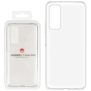 CUSTODIA ORIGINALE per HUAWEI P SMART 2021, Y7a - FLEXIBLE CLEAR CASE IN GEL TPU SILICONE TRASPARENTE BLISTER