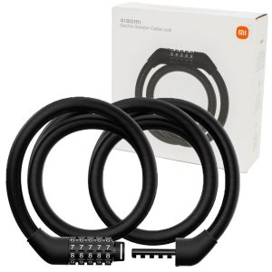 LUCCHETTO ORIGINALE XIAOMI BHR6751GL CON CODICE A 5 CIFRE, CAVO IN ACCIAIO DA 1,20MT E RIVESTIMENTO IN GOMMA COLORE NERO BLISTER