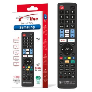 TELECOMANDO UNIVERSALE SOSTITUTIVO per TV SAMSUNG PRONTO ALL'USO 01716 JOLLY LINE BY GBS COLORE NERO MADEFORYOU BLISTER
