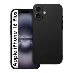 CUSTODIA per APPLE IPHONE 16 PLUS (6.7") IN GEL TPU SILICONE SLIM COLORE NERO SATINATO