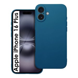CUSTODIA per APPLE IPHONE 16 PLUS (6.7") IN GEL TPU SILICONE SLIM COLORE BLU SATINATO